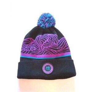 Mammoth Mountain California 2023 "Find Us In The Fun" Knit Beanie Pom OS Cap Hat
